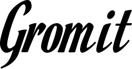 Vorschau des Bootsnamens "Gromit" als Schriftzug für "Style Klassisch 93"