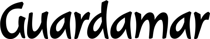 Vorschau des Bootsnamens "Guardamar" als Schriftzug für "Bootsbeschriftung Klassisch 72"