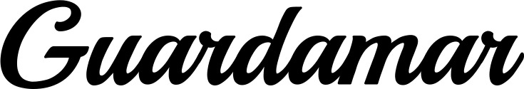 Vorschau des Bootsnamens "Guardamar" als Schriftzug für "Bootsbeschriftung Klassisch 86"