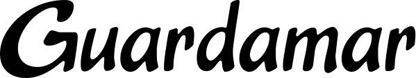 Vorschau des Bootsnamens "Guardamar" als Schriftzug für "Bootsbeschriftung Klassisch 15"