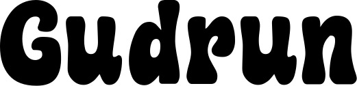 Vorschau des Bootsnamens "Gudrun" als Schriftzug für "Bootsbeschriftung Klassisch 16"