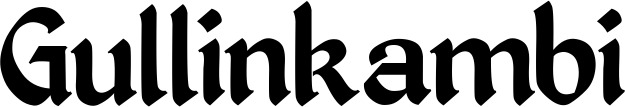 Vorschau des Bootsnamens "Gullinkambi" als Schriftzug für "Bootsbeschriftung Klassisch 06"