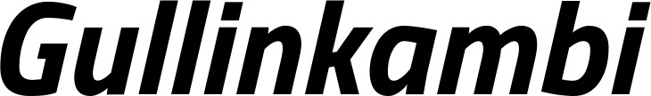 Vorschau des Bootsnamens "Gullinkambi" als Schriftzug für "Bootsbeschriftung Kursiv 14"