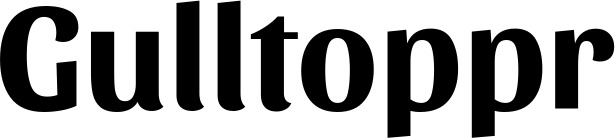 Vorschau des Bootsnamens "Gulltoppr" als Schriftzug für "Bootsbeschriftung Fett 36"