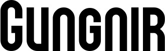 Vorschau des Bootsnamens "Gungnir" als Schriftzug für "Bootsbeschriftung Neu 43"