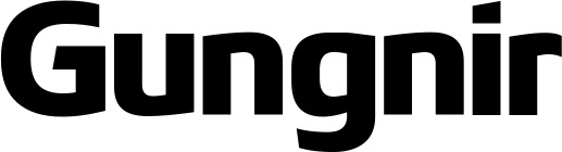 Vorschau des Bootsnamens "Gungnir" als Schriftzug für "Bootsbeschriftung Fett 21"