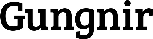 Vorschau des Bootsnamens "Gungnir" als Schriftzug für "Bootsbeschriftung Normal 09"
