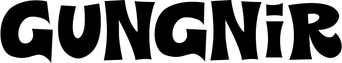Vorschau des Bootsnamens "Gungnir" als Schriftzug für "Bootsbeschriftung Klassisch 25"