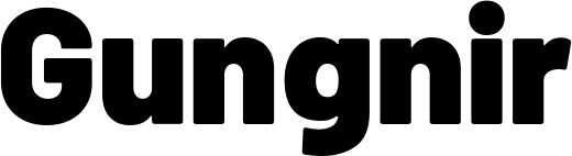 Vorschau des Bootsnamens "Gungnir" als Schriftzug für "Bootsbeschriftung Fett 10"