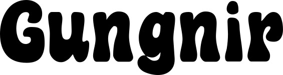 Vorschau des Bootsnamens "Gungnir" als Schriftzug für "Bootsbeschriftung Klassisch 16"
