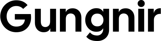 Vorschau des Bootsnamens "Gungnir" als Schriftzug für "Bootsbeschriftung Fett 12"
