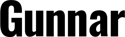Vorschau des Bootsnamens "Gunnar" als Schriftzug für "Bootsbeschriftung Fett 29"