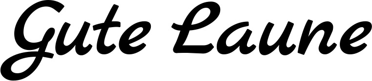 Vorschau des Bootsnamens "Gute Laune" als Schriftzug für "Bootsbeschriftung Klassisch 77"