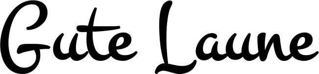 Vorschau des Bootsnamens "Gute Laune" als Schriftzug für "Bootsbeschriftung Klassisch 81"