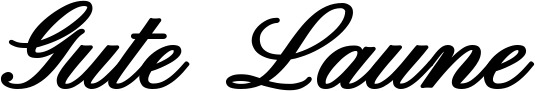 Vorschau des Bootsnamens "Gute Laune" als Schriftzug für "Bootsbeschriftung Klassisch 107"