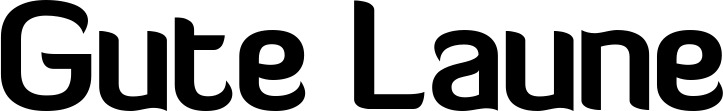 Vorschau des Bootsnamens "Gute Laune" als Schriftzug für "Bootsbeschriftung Normal 06"