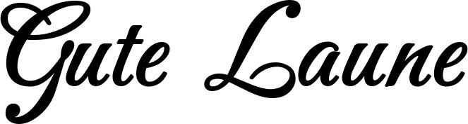 Vorschau des Bootsnamens "Gute Laune" als Schriftzug für "Bootsbeschriftung Klassisch 50"