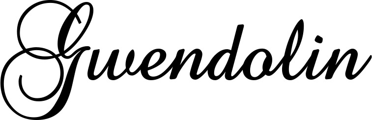 Vorschau des Bootsnamens "Gwendolin" als Schriftzug für "Bootsbeschriftung Klassisch 02-A"