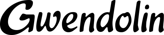Vorschau des Bootsnamens "Gwendolin" als Schriftzug für "Bootsbeschriftung Klassisch 15"