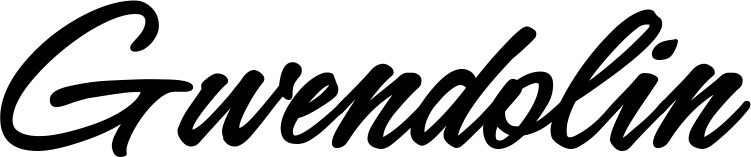 Vorschau des Bootsnamens "Gwendolin" als Schriftzug für "Bootsbeschriftung Klassisch 71"