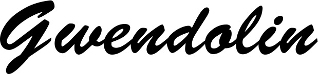 Vorschau des Bootsnamens "Gwendolin" als Schriftzug für "Bootsbeschriftung Klassisch 03"