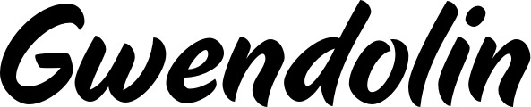 Vorschau des Bootsnamens "Gwendolin" als Schriftzug für "Bootsbeschriftung Klassisch 19"