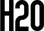 Vorschau des Bootsnamens "H2O" als Schriftzug für "Bootsbeschriftung Neu 43"