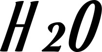 Vorschau des Bootsnamens "H2O" als Schriftzug für "Style Klassisch 93"