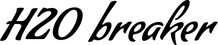Vorschau des Bootsnamens "H2O breaker" als Schriftzug für "Bootsbeschriftung Klassisch 57"