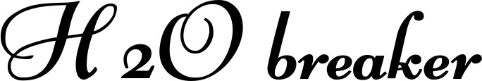 Vorschau des Bootsnamens "H2O breaker" als Schriftzug für "Bootsbeschriftung Klassisch 76-A"