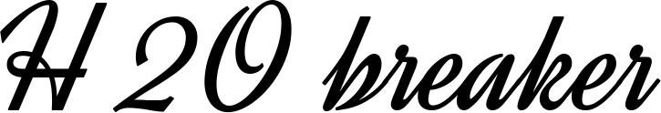 Vorschau des Bootsnamens "H2O breaker" als Schriftzug für "Bootsbeschriftung Klassisch 44"
