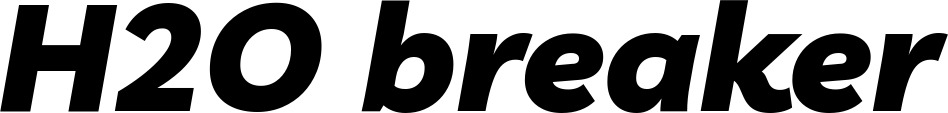 Vorschau des Bootsnamens "H2O breaker" als Schriftzug für "Bootsbeschriftung Kursiv 06"