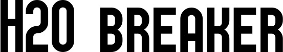 Vorschau des Bootsnamens "H2O breaker" als Schriftzug für "Bootsbeschriftung Neu 43"