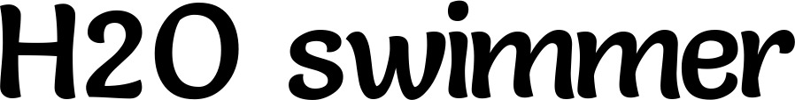 Vorschau des Bootsnamens "H2O swimmer" als Schriftzug für "Bootsbeschriftung Klassisch 94"