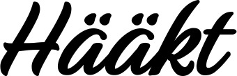 Vorschau des Bootsnamens "Hääkt" als Schriftzug für "Bootsbeschriftung Klassisch 48"