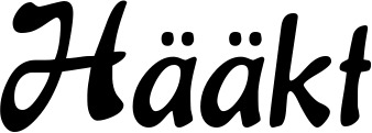 Vorschau des Bootsnamens "Hääkt" als Schriftzug für "Bootsbeschriftung Klassisch 15"