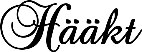 Vorschau des Bootsnamens "Hääkt" als Schriftzug für "Bootsbeschriftung Klassisch 02-A"