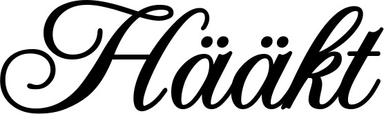 Vorschau des Bootsnamens "Hääkt" als Schriftzug für "Bootsbeschriftung Klassisch 70"