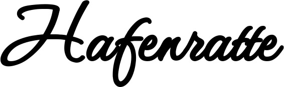 Vorschau des Bootsnamens "Hafenratte" als Schriftzug für "Bootsbeschriftung Klassisch 111"