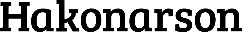 Vorschau des Bootsnamens "Hakonarson" als Schriftzug für "Bootsbeschriftung Normal 09"