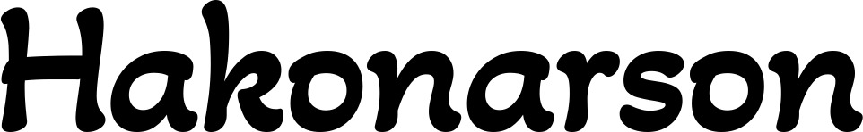 Vorschau des Bootsnamens "Hakonarson" als Schriftzug für "Bootsbeschriftung Klassisch 103"