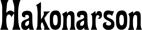 Vorschau des Bootsnamens "Hakonarson" als Schriftzug für "Bootsbeschriftung Neu 44"
