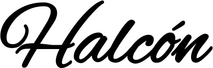 Vorschau des Bootsnamens "Halcón" als Schriftzug für "Bootsbeschriftung Klassisch 35"