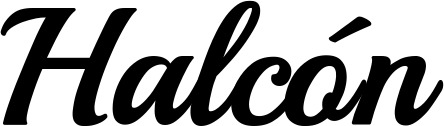 Vorschau des Bootsnamens "Halcón" als Schriftzug für "Bootsbeschriftung Klassisch 86"