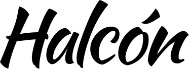 Vorschau des Bootsnamens "Halcón" als Schriftzug für "Bootsbeschriftung Klassisch 73"