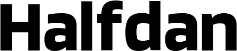 Vorschau des Bootsnamens "Halfdan" als Schriftzug für "Bootsbeschriftung Fett 11"