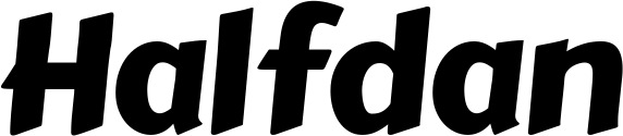Vorschau des Bootsnamens "Halfdan" als Schriftzug für "Bootsbeschriftung Neu 38"