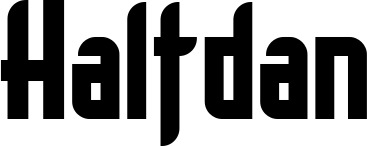 Vorschau des Bootsnamens "Halfdan" als Schriftzug für "Bootsbeschriftung Neu 27"