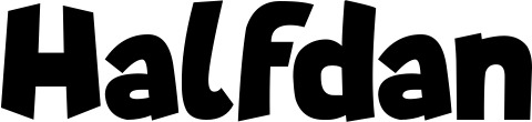 Vorschau des Bootsnamens "Halfdan" als Schriftzug für "Bootsbeschriftung Neu 48"
