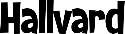 Vorschau des Bootsnamens "Hallvard" als Schriftzug für "Bootsbeschriftung Klassisch 28"